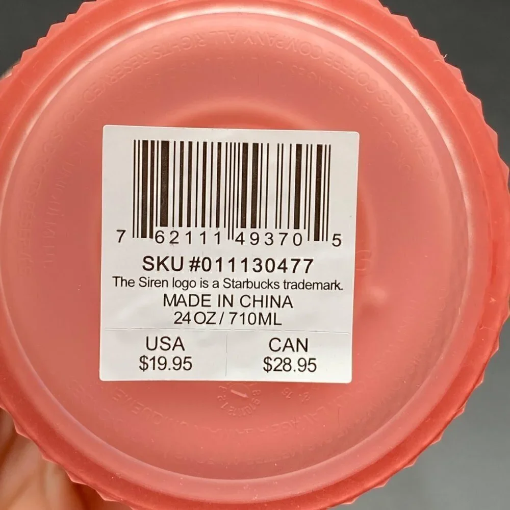 2022 Starbucks Pink Lemonade 24oz Tumbler